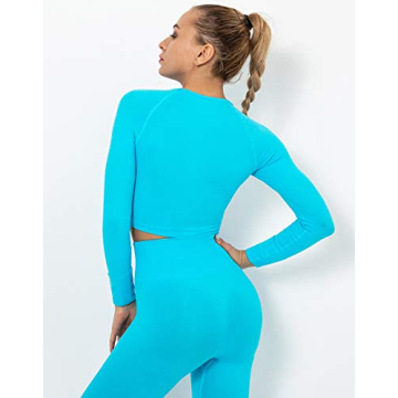 Stylish MANIFIQUE Seamless Cropped Top for Yoga & Gym