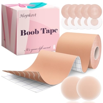Hopkost Boob Tape for Large Breasts - Invisible Lift with Nipple Covers