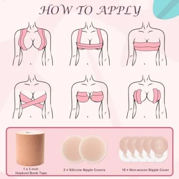 Hopkost Boob Tape for Large Breasts - Beige Lift