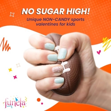 Funeta Sports Stress Balls with Valentine's Cards for Kids