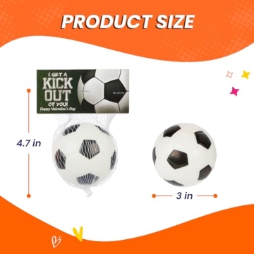 Funeta Sports Stress Balls with Valentine's Cards for Kids