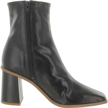 Free People Sienna Ankle Women’s Boots - Leather Upper & Lining - Synthetic Outsole - Square Toe B...