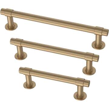 Franklin Brass Straight Bar Cabinet Pull, Champagne Bronze, 5-1/16 in (128mm) Drawer Handle, 10 Pack, P29618Z-CZ-B