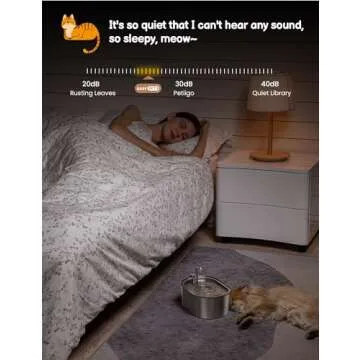 SOOFPET Cat Water Fountain: with 6pcs Carbon Filter + 3pcs Sponge - 108oz/3,2L Pet Water Fountain Stainless Steel - Cat Fountains for Drinking with Quiet Pump Dishwasher Safe Design Faucet-Shaped