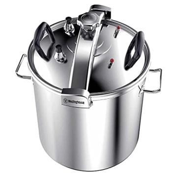 Westinghouse Stainless Steel Pressure Cooker & Canner - 53.5 Quart Capacity with Double Safety Valve...