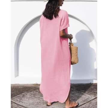 Herseas Women’s Summer Button Down Beach Cover Up