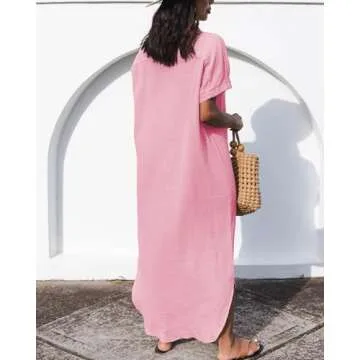 Herseas Women’s Summer Button Down Beach Cover Up