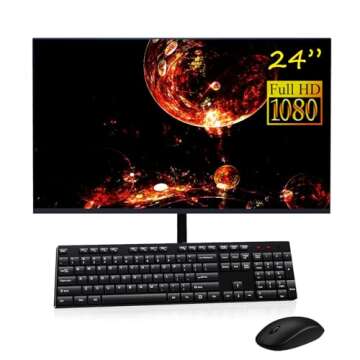 Dell Optiplex 7050 SFF PC Desktop Computer PC Setup, 24" FHD Monitor, Intel Core i7-6700 3.4GHz Up t...