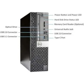 Dell Optiplex 7050 SFF PC Desktop Computer PC Setup, 24" FHD Monitor, Intel Core i7-6700 3.4GHz Up to 4.0GHz, 16GB RAM, 512GB SSD, Keyboard, Mouse, USB WiFi+BT, DP Cable, Win 10 Pro(Renewed)