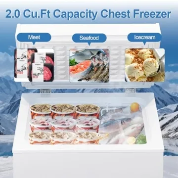 Compact Erivess 2.0 Cu.Ft Mini Freezer - Ideal for Small Spaces