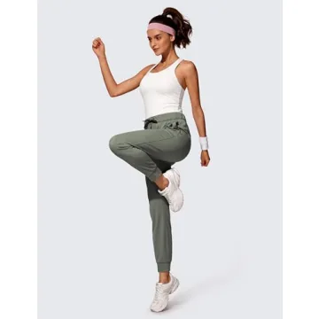 CRZ YOGA 4-Way Stretch Joggers for Women Grey Sage