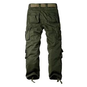 Women's Cotton Casual Military Army Cargo Combat Work Pants with 8 Pocket Army Green US 10