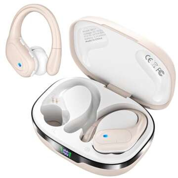 Catitru Wireless Earbuds Bluetooth Headphones 80H Playback Ear Buds Power Display with Noise Canceli...