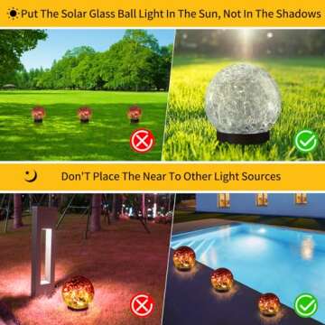 JKIMK Solar Globe Lights – Waterproof Solar Balls for Outdoor Decor