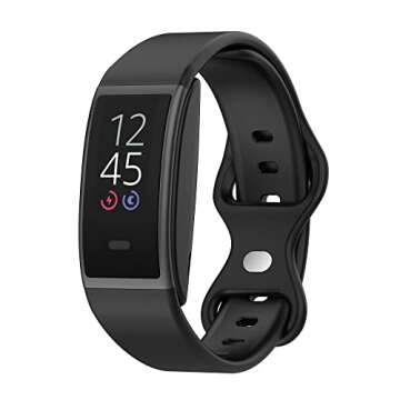 BabyValley Watch Bands Compatible for Amazon Halo View Bands Soft Sport Adjustable Wristbands Strap Replacement Bands for Amazon Halo View for Women&Men (Small, white+red+black)