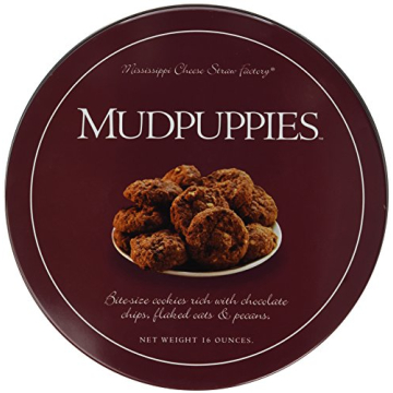 Mississippi Mudpuppies Chocolate Chip, Oat and Pecan Cookies Gift Tin - 16oz