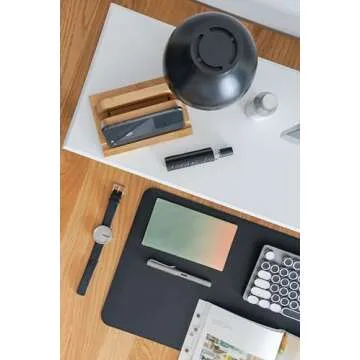 ROCDEER Bamboo Dual Monitor Stand Riser White, Desk Monitor Riser for 2 Monitors, Supports for PC Computer Monitor, Printer, Heavy TV Riser up to 300 lbs, White