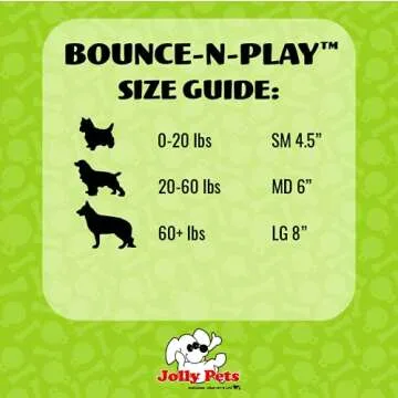 Jolly Pets Bounce-n-Play Dog Toy Ball, 8 Inches/Large, Blueberry, (Model: 2508 BB)