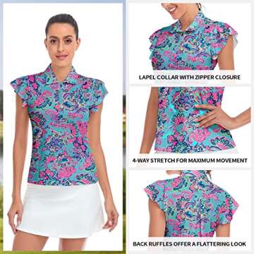 Women's Casual Petal Short Sleeve Work Office Blouse Top