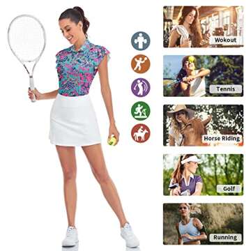 Women's Casual Petal Short Sleeve Work Office Blouse Top