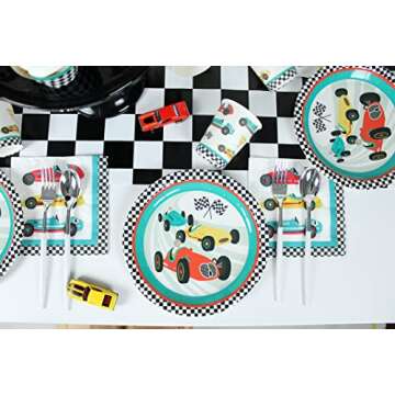 Vintage Race Car Napkins, 24 ct | Kids Race Car Themed Party Tableware