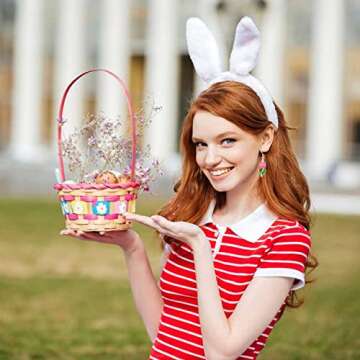 9 Pairs Easter Earrings for Women Enamel Bunny Drop Earrings Cute Rabbit Dangle Earrings Colorful Eg...