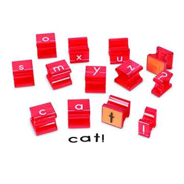 Learning Resources Lowercase Alphabet Stamps - 34 Pieces,Ages 4+, Teacher Stamps, Letter Stamps for ...