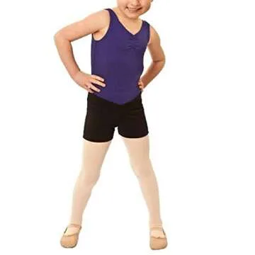 FreeNFond Girls Dance Shorts - Pack of 6 Black Activewear