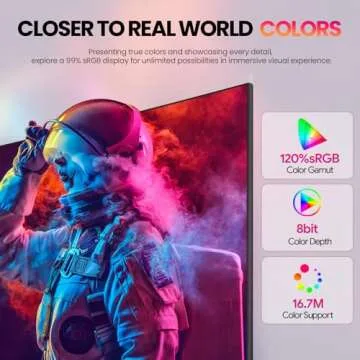 CRUA 24 Inch Curved Monitor, FHD(1920×1080P) 100HZ 120% sRGB Computer Monitors, Narrow Bezels on Three Sides, Blue Light Filter PC Monitor for Home, Office and Dormitory(HDMI, VGA)-White