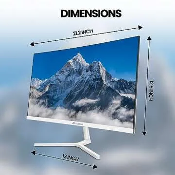 CRUA 24 Inch Curved Monitor, FHD(1920×1080P) 100HZ 120% sRGB Computer Monitors, Narrow Bezels on Three Sides, Blue Light Filter PC Monitor for Home, Office and Dormitory(HDMI, VGA)-White