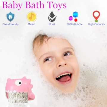 Dinosaur Bubble Bath Machine with Music for Kids Ages 1-8