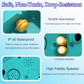 Dinosaur Bubble Bath Machine with Music for Kids Ages 1-8