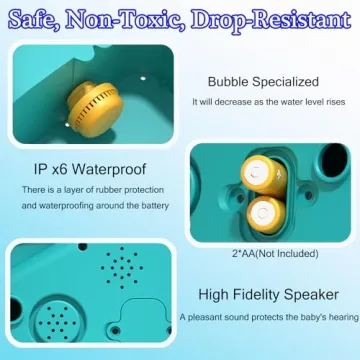 Dinosaur Bubble Bath Machine with Music for Kids Ages 1-8