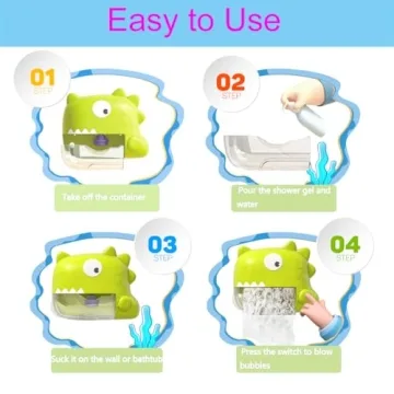 Dinosaur Bubble Bath Machine with Music for Kids Ages 1-8