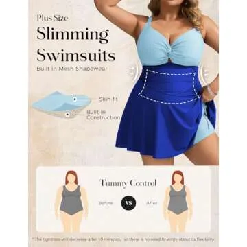 Buy Hanna Nikole Plus Size Bidy Swimdress Style