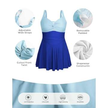 Buy Hanna Nikole Plus Size Bidy Swimdress Style