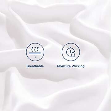 Bedsure Twin XL Sheet Set Dorm Bedding, Cooling Twin Extra Long Sheets, Rayon Derived from Bamboo, Deep Pocket Up to 16 Inches, Hotel Luxury Silky Bedding, Bedsheets & Pillowcases, White