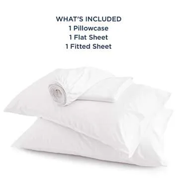 Bedsure Twin XL Sheet Set Dorm Bedding, Cooling Twin Extra Long Sheets, Rayon Derived from Bamboo, Deep Pocket Up to 16 Inches, Hotel Luxury Silky Bedding, Bedsheets & Pillowcases, White