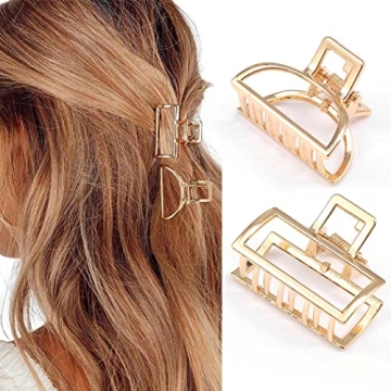 Brinie Gold Hair Clips Mini Claw Clips for Daily Elegance