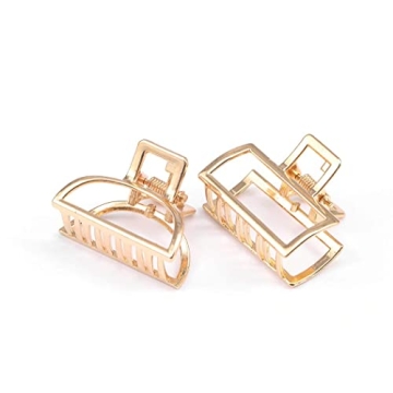 Brinie Gold Hair Clips Mini Claw Clips for Daily Elegance