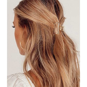Brinie Gold Hair Clips Mini Claw Clips for Daily Elegance