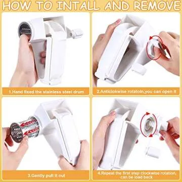 Boao Rotary Cheese Grater Manual Kitchen Tool for Effortless Shredding