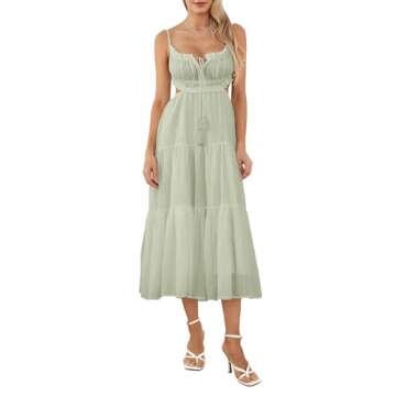 Leyajedol Women Y2k Bodycon Long Dress Spaghetti Strap Low Cut Dress Sexy Backless High Split Maxi Dress Clubwear Z-Green