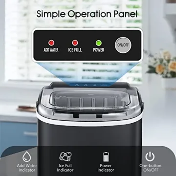 AGLUCKY Ice Maker Portable, Self-Cleaning, 26Lbs/24H