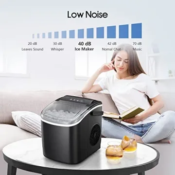 AGLUCKY Ice Maker Portable, Self-Cleaning, 26Lbs/24H
