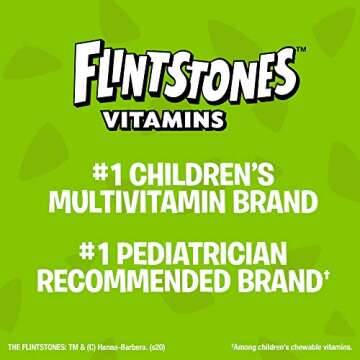 Flintstones Chewable Kids Vitamins with Iron, Multivitamin for Kids & Toddlers with Vitamin D, Vitamin C & more, 60 Count (Pack of 1)