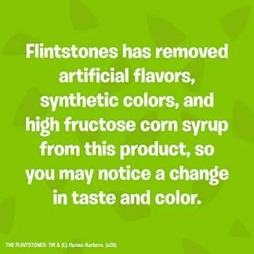 Flintstones Chewable Kids Vitamins with Iron, Multivitamin for Kids & Toddlers with Vitamin D, Vitamin C & more, 60 Count (Pack of 1)