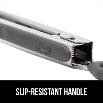 GORILLA GRIP Full-Size Kitchen Tongs Set for Easy Cooking