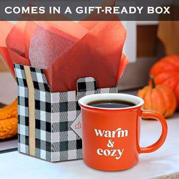 Warm and Cozy Fall Coffee Mugs - 11 Ounce Delight for Your Festive Gatherings