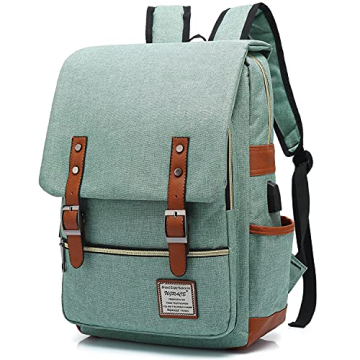 UGRACE Vintage Laptop Backpack - Stylish USB Charging Bag for Travel, College & Outdoor